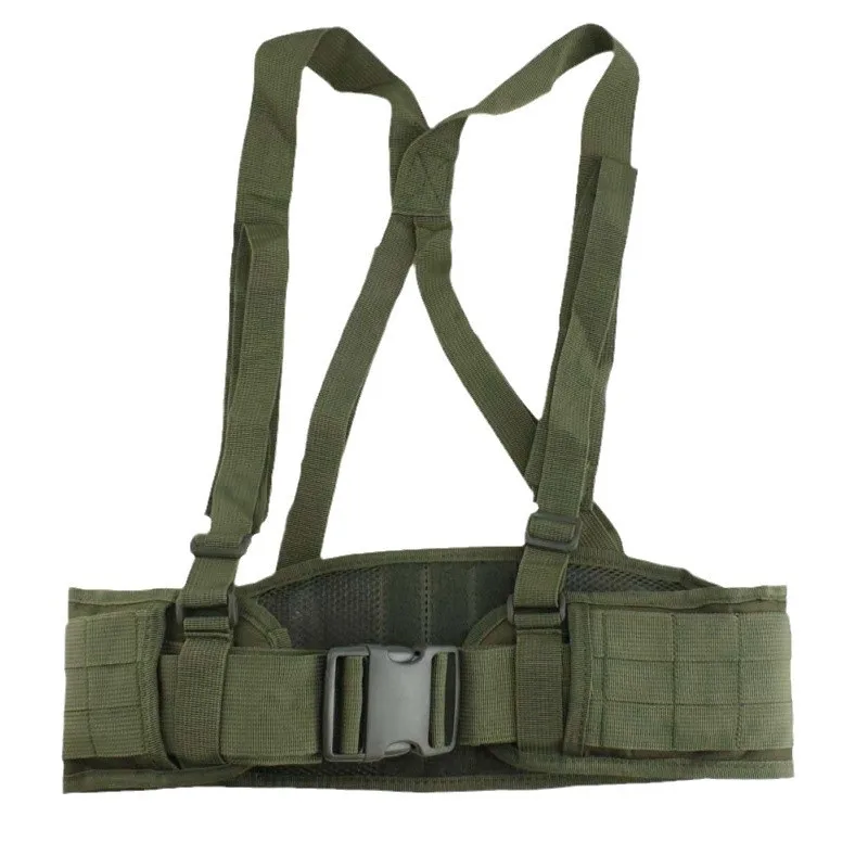 Camouflage Nylon MOLLE Waist Belt with Adjustable Shoulder Straps for Outdoor Training Pouches and Utility Gear view 5