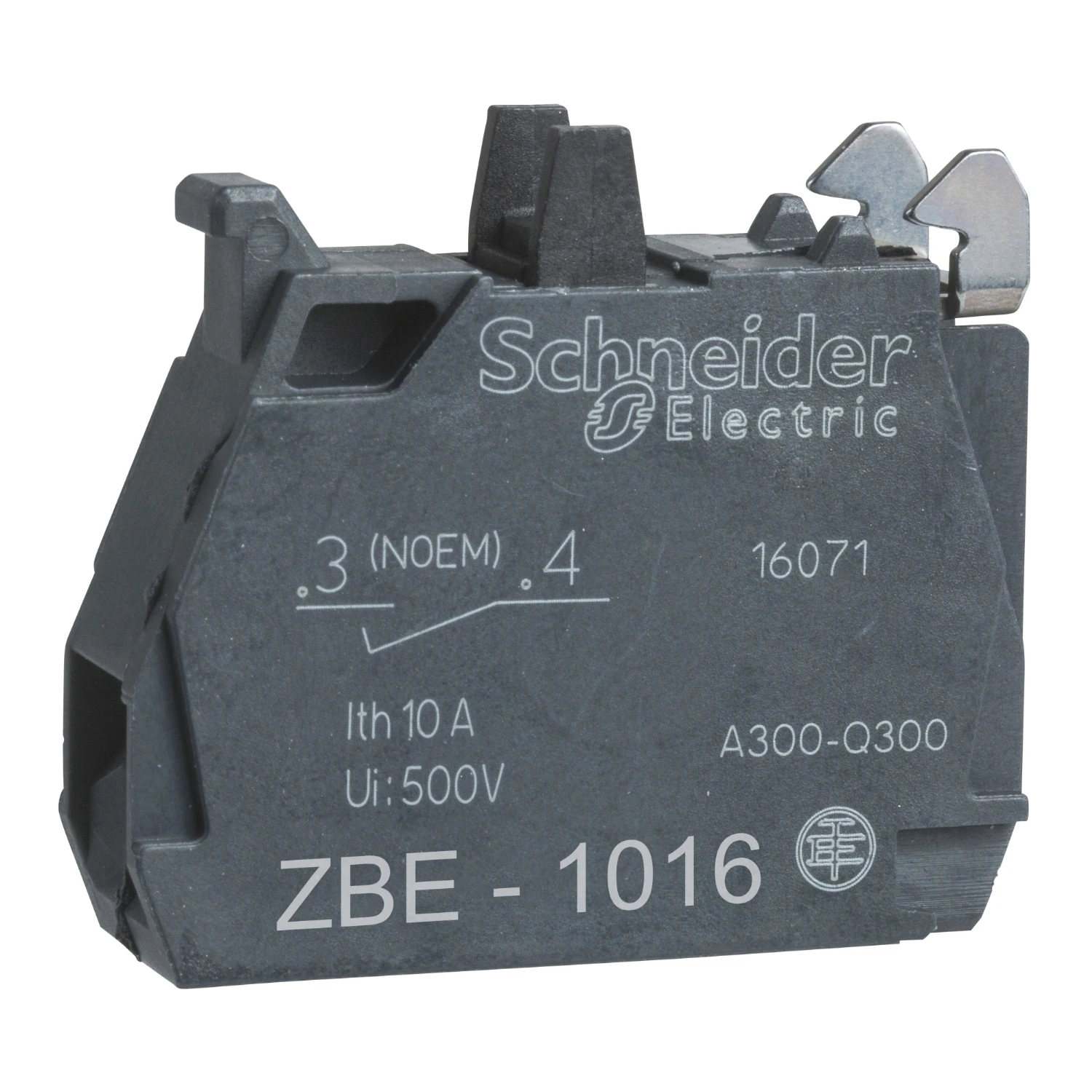 

5 PCS ZBE1016 Harmony XB4, Single contact block, silver alloy, gold flashed, screw clamp terminal, 1 NO