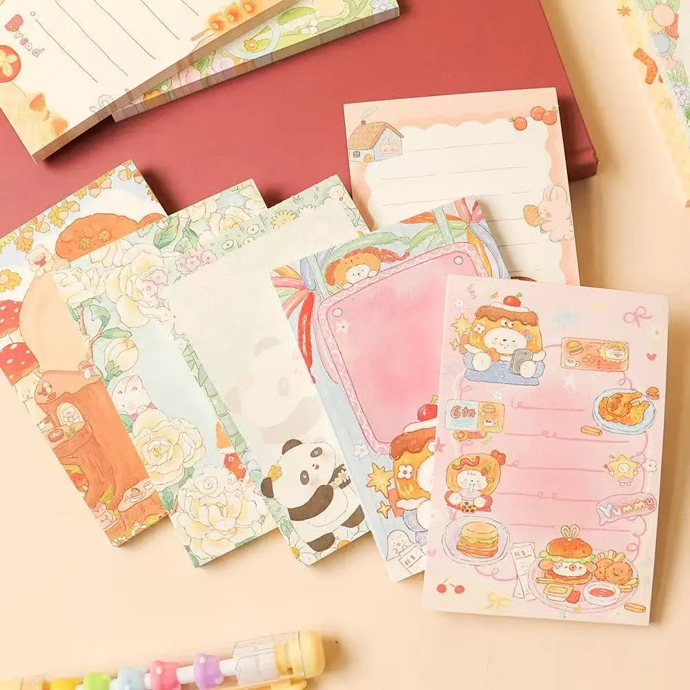 2025 New Cute Cartoon Girl Decorative Sticky Note