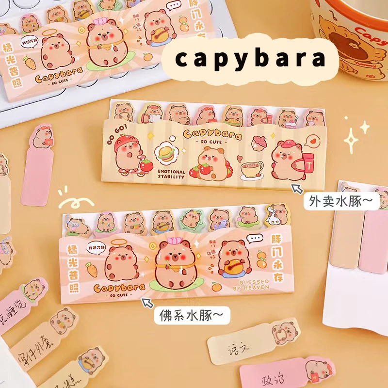 Imagem -03 - Kawaii Auto-adesivo Sticky Notes Marcadores Índice Tabs Decoração do Diário Adesivos para Livros Kawaii Papelaria Suprimentos
