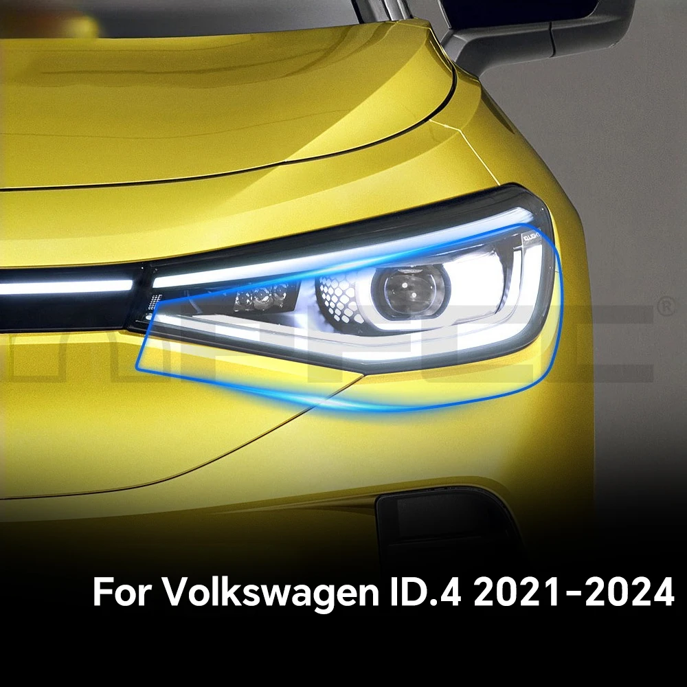 

Car Headlight Front Rear Door TPU Protection Film For Volkswagen ID.4 2021-2024 Anti-Scratch Pre-cut PPF Clear Bra Resistant Kit