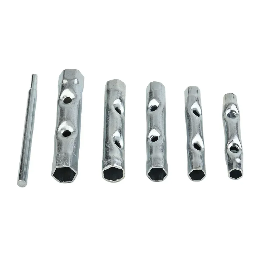 6PC 8-17mm Metrische Rohr Box Wrench Sets Rohr Hohl Steckschlüssel Filter Schlüssel Für Automotive Reparatur Sanitär wartung