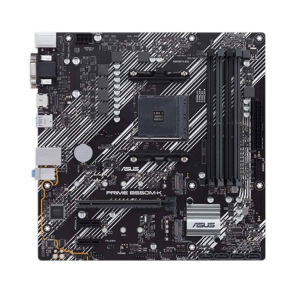 ASUS PRIME B550M-K mATX Motherboard Socket AM4 Support DDR4 4866MHz Overclocking B550 Chipset for CPU Gaming Mainboard
