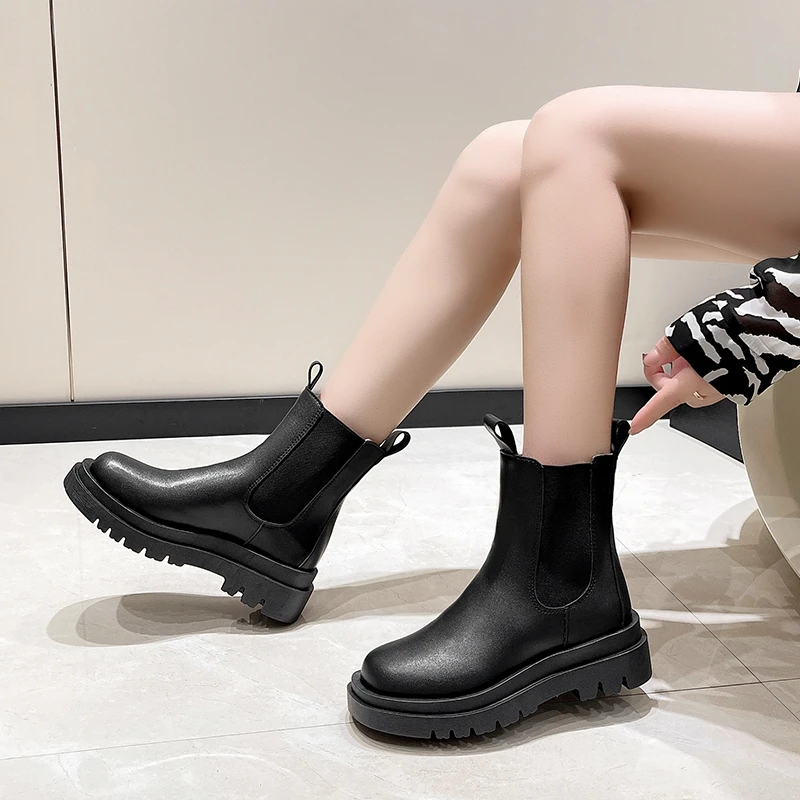 2024 New Thicken Winter Knight Boots Women Knee High Long Square Heel Boots Retro Thick Motorcycle Goth Boots Black Botas Mujer