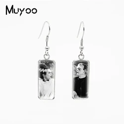 2020 New Bride of Frankenstein Rectangle Fish Hook Earrings Frankenstein and His Bride Stainless Steel Dangle Earrings