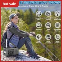 1 Piece Emergency Weather Radio, 4000Mah Weather Alert Radio ABS Solar Charging, Hand Crank & USB Charged - Gray