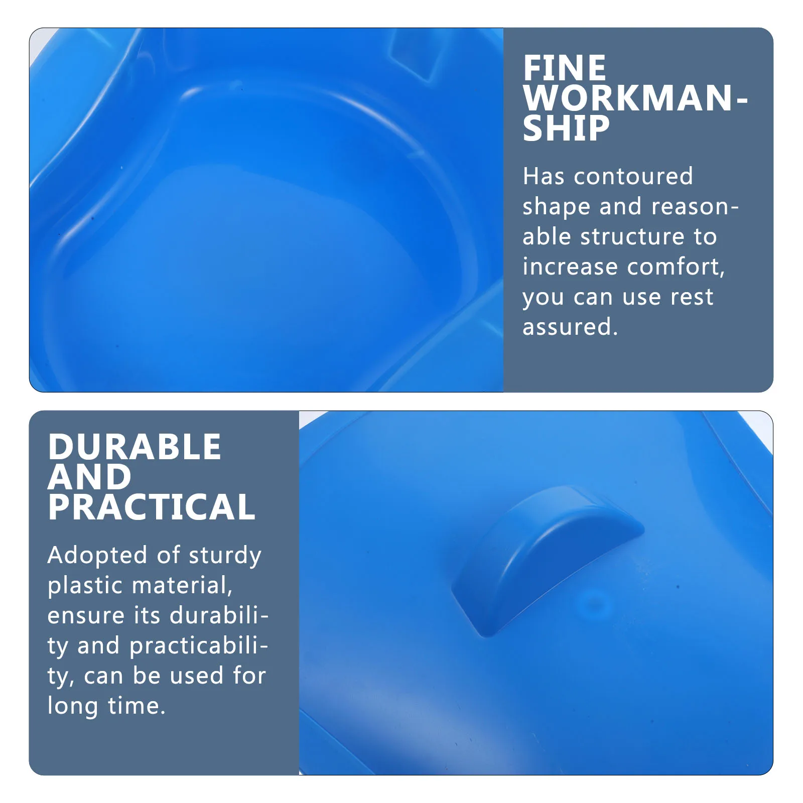 

Plastic Bedpan for Elderly Travel Potty Lidded Blue Pregnant Supplies Heavy Duty Reliable Paralysis Puerpera