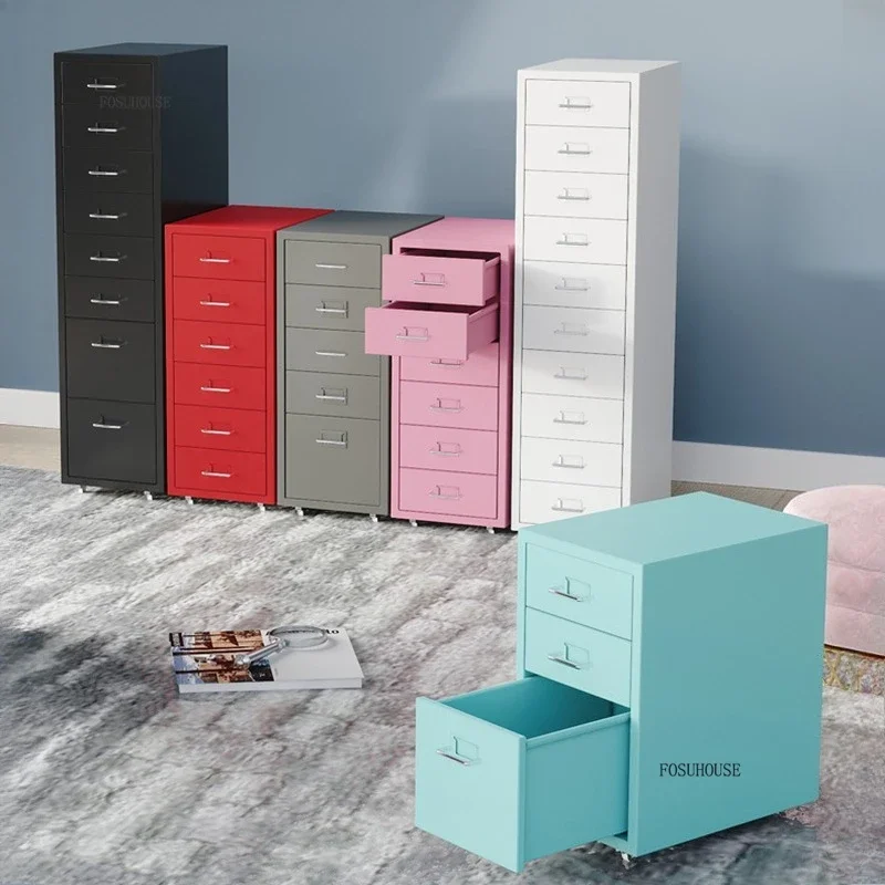 Contemporary Stylish Storage Cabinet Desktop Filing Cabinets Multi-tier Office Organization Metal Storage Locker File Cabinet