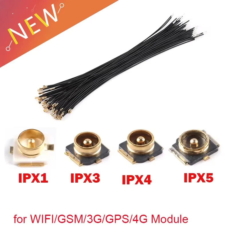 20pcs/2pc IPX1 IPX3 IPX4 IPX5 2.4G IPX 1 3 4 5 IPX UFL U.FL Antenna Terminal Wire Cable Connector WIFI/GSM/3G/GPS/4G Module