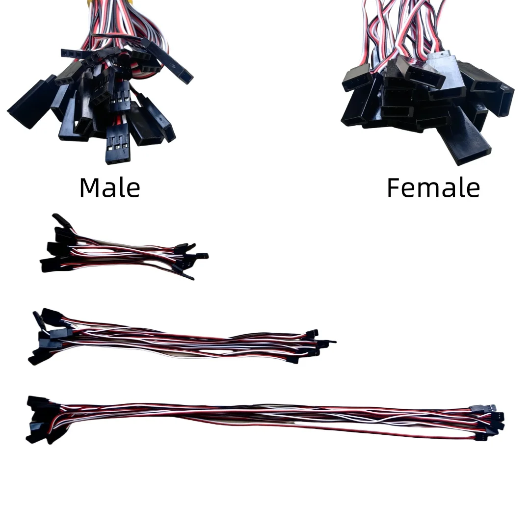 10 قطعة 100 مللي متر 150 مللي متر 200 مللي متر سيرفو تمديد الحبل 300 مللي متر 500 مللي متر ذكر إلى أنثى 10 سنتيمتر سلك من الرصاص المؤازرة ل RC Futaba JR موصل