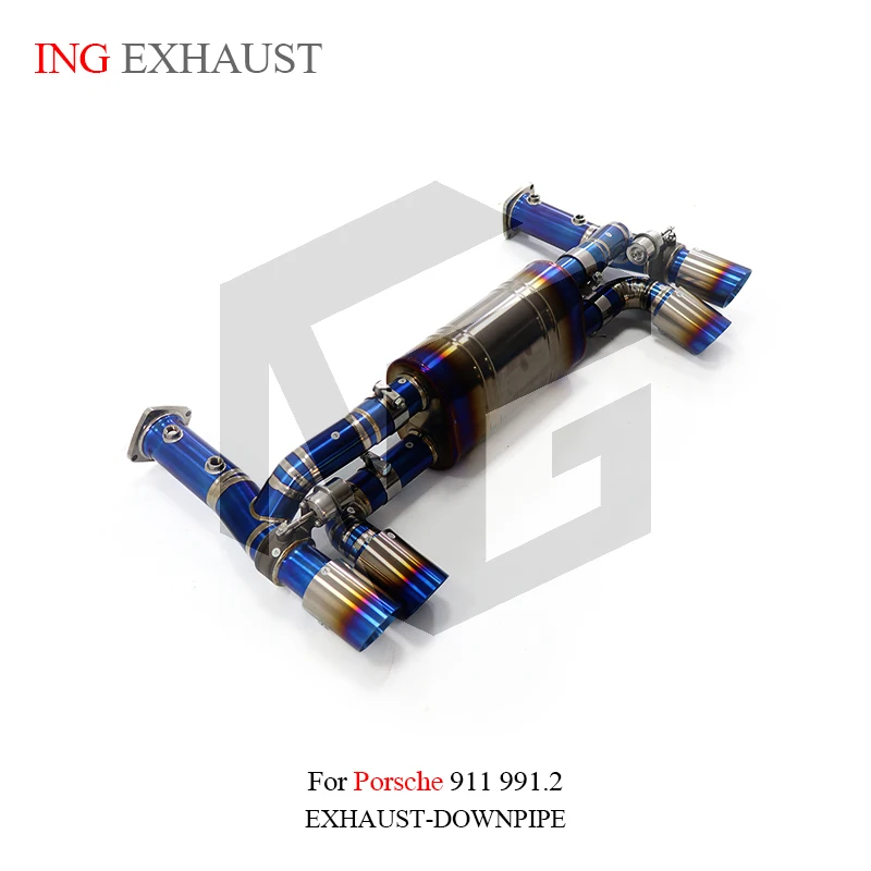 ING Performance Titanium alloy Tube Vacuum Catback for Porsche 911 991.2 Turbo S 3.8T Auto Muffler Modification Exhaust System