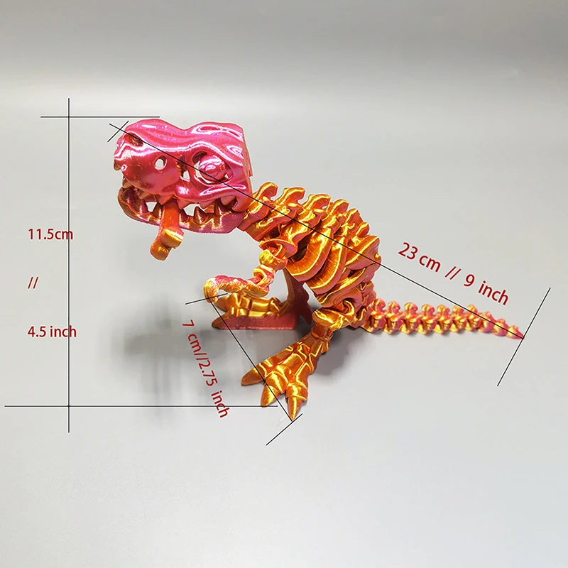 티라노사우르스 렉스 화석 드래곤 장식품 장난감, 관절 이동식 드래곤 모델, 홈 오피스 데스크탑 장식 선물