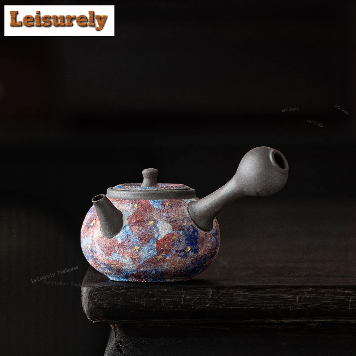 170ml Rock And Mineral Star River Side Handle Teapot Retro Tea Infuser Pot Tea Soaking Kettle With Filter Tea Items Gift Craft