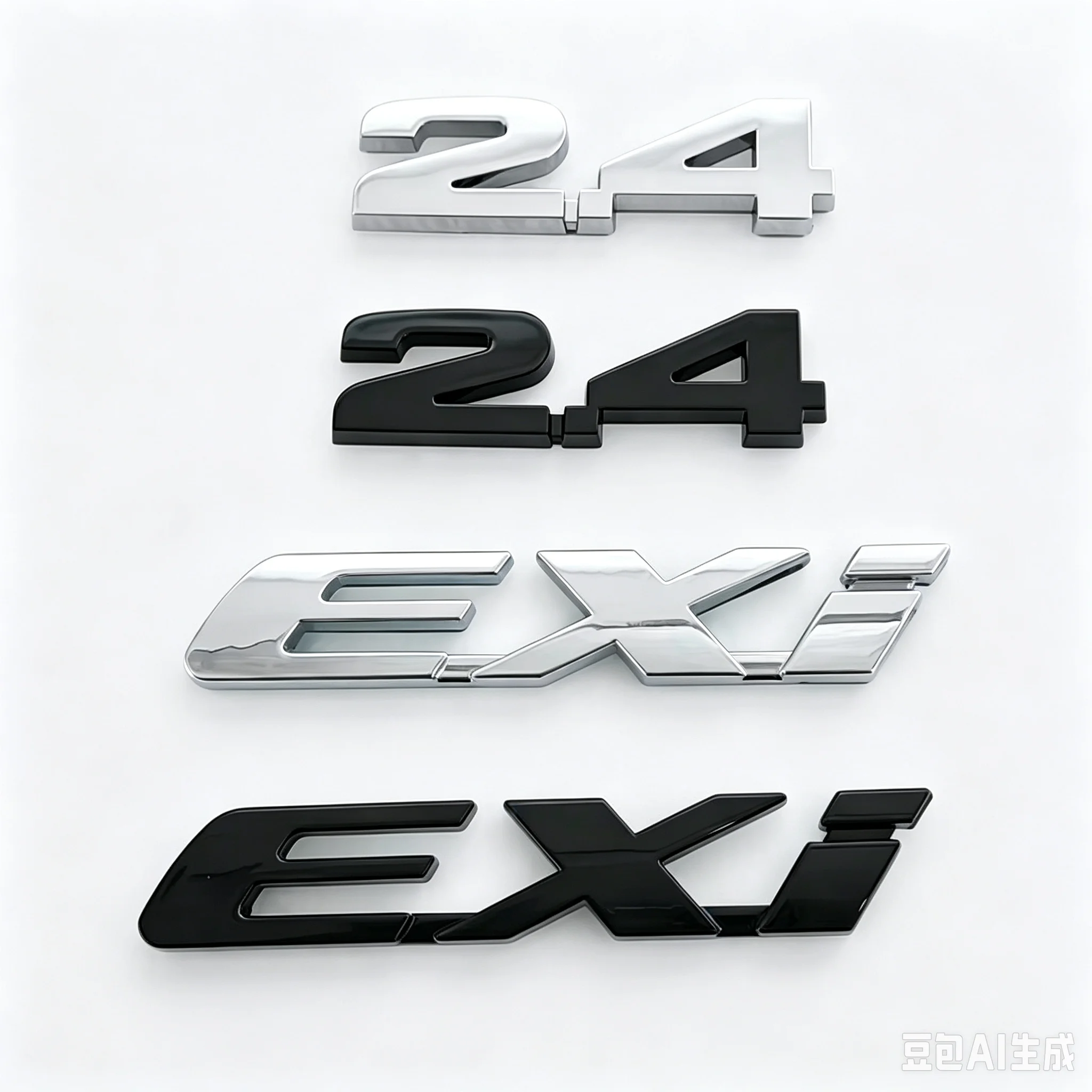 Suitable for Honda Eighth and Ninth Generation Civic, X-Trail, Accord EXi Car Logo, English Letter Logo, 2.4 Rear Trunk Sticker
