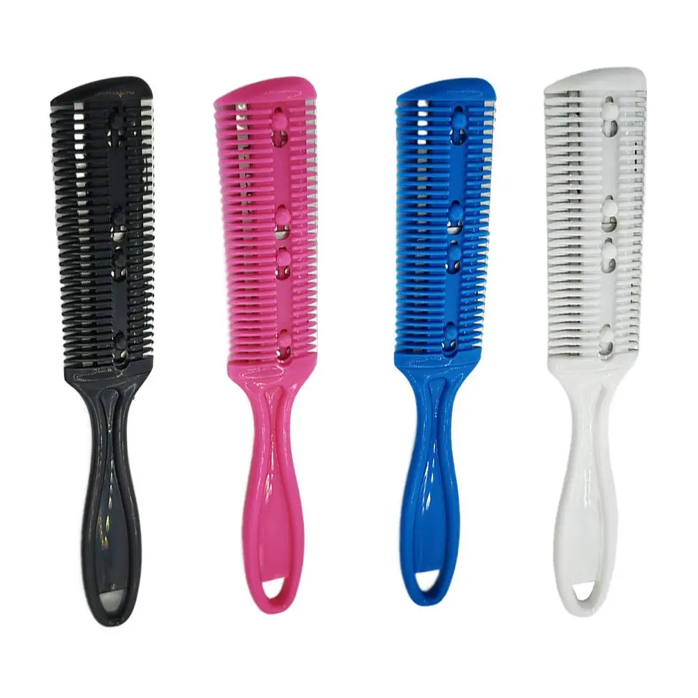Hair Cutting Comb Hair Brushes With Razor Blades Double-Sided Shaver Comb Hair Trimmer Cutting Thinning Tool For Styling 2026