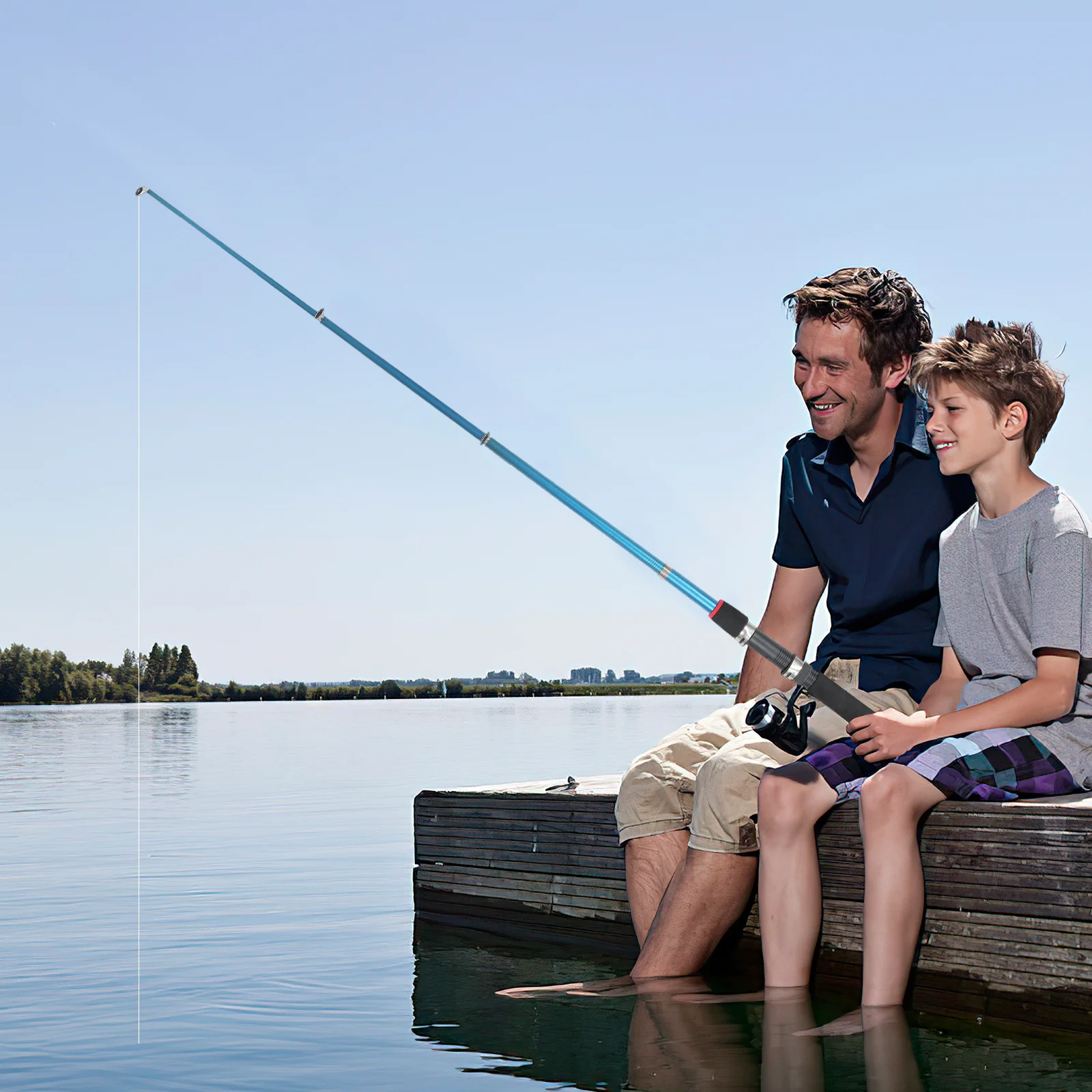 

2.1 Meters Carbon Fiber Fishing Rod Telescopic Spinning Rod Portable Travel Angling Tackle Saltwater Corrosion Resistant