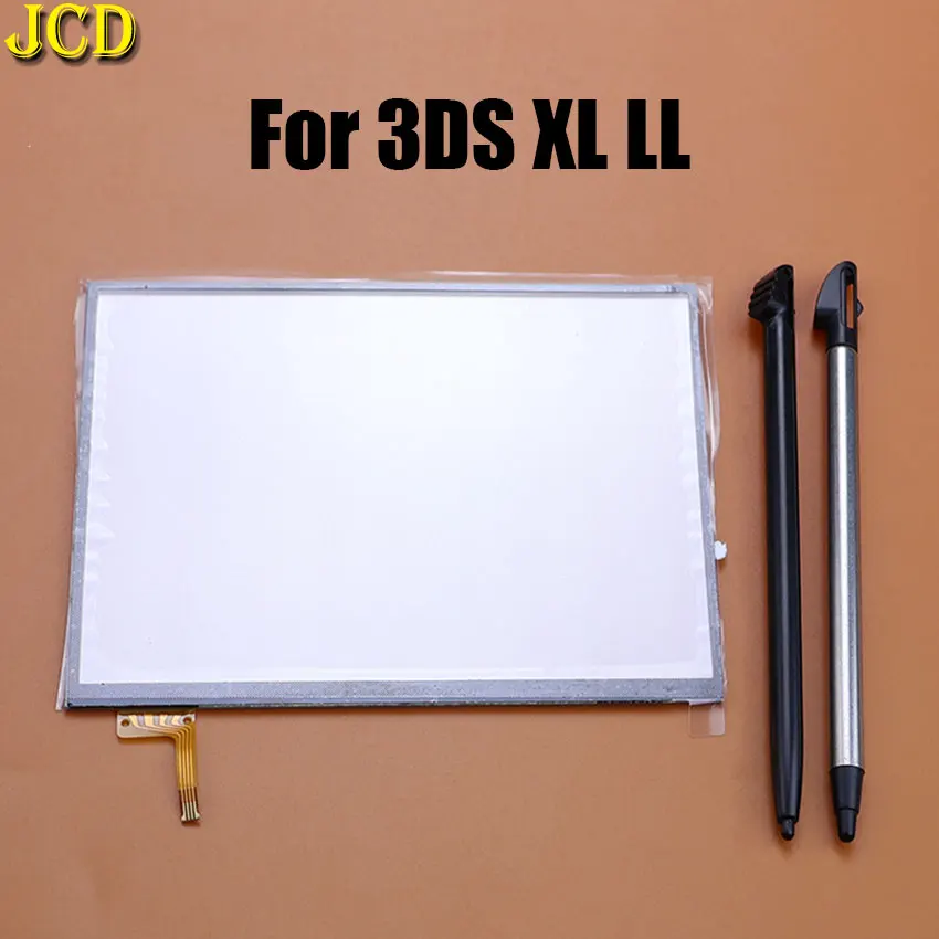JCD Replacement Plastic Metal Retractable Stylus Touch Screen Panel Display Digitizer Glass For 3DS LL XL 3DSLL 3DSXL Console