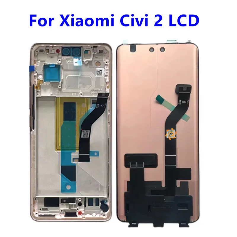 Tested AMOLED 6.55'' For Xiaomi Civi 2  LCD Display Touch Screen Digitizer Pane Assembly Replacement high quality Display