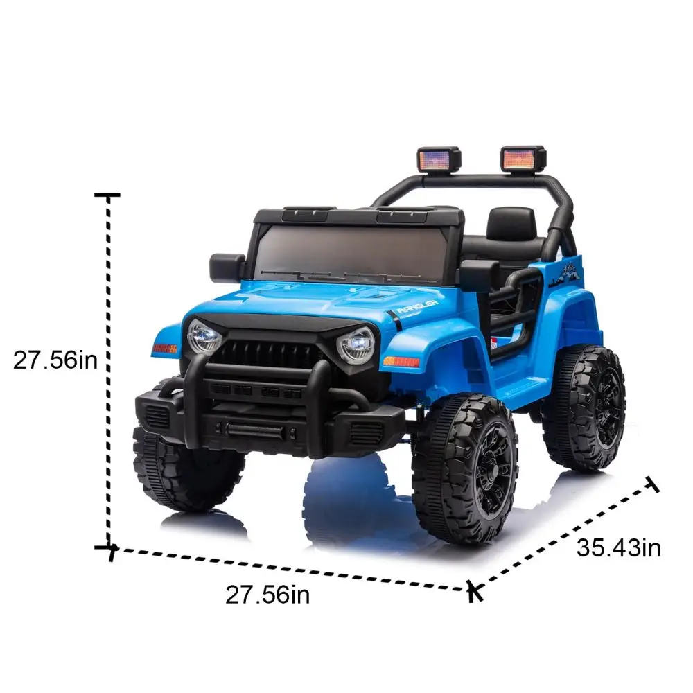 12V Child Ride-on Electric Vehicle with Parental Controls, Dual Drive, 4-Wheel Suspension, Slow Start for 3-4 year olds