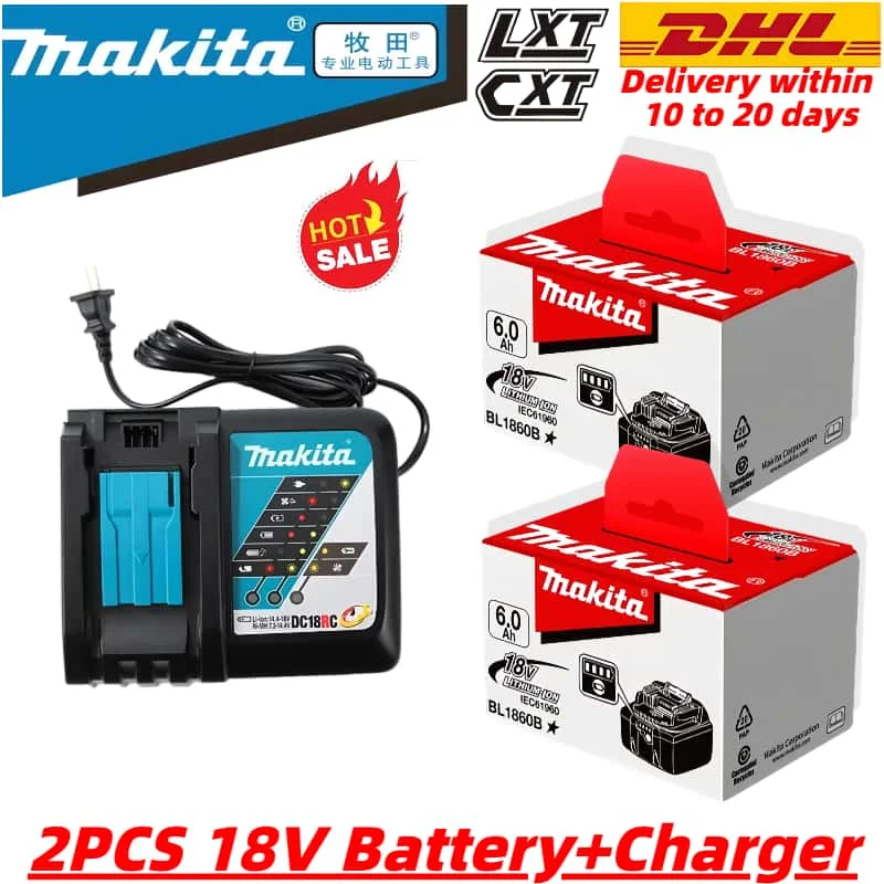 

Original Makita 6Ah/5Ah/3Ah for Makita 18V Battery BL1830B BL1850B BL1850 BL1840 BL1860 BL1815 Replacement Lithium tools Battery