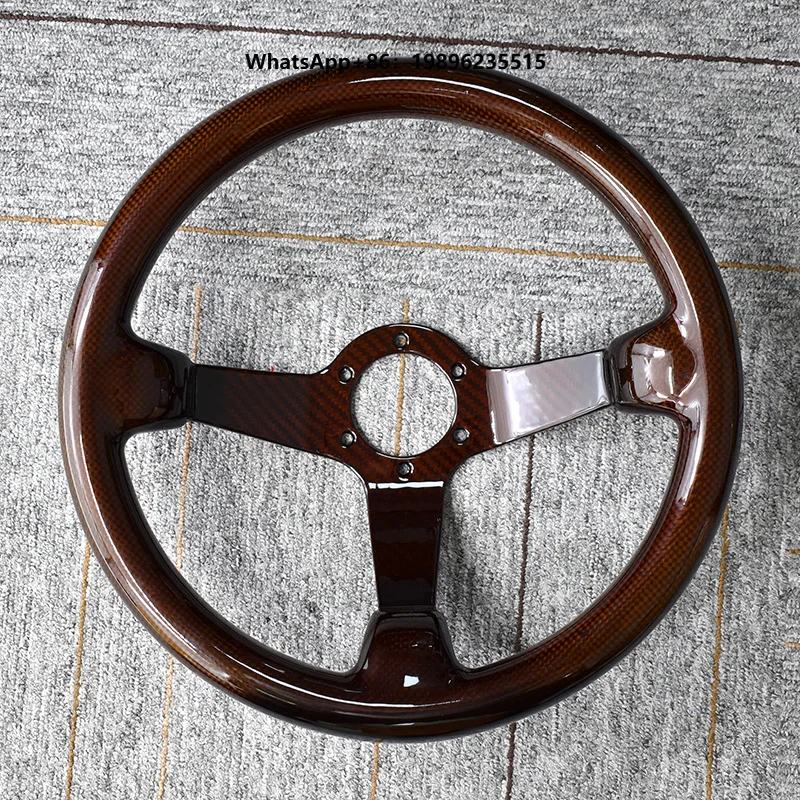 Universal 13.4 Inch Genuine Carbon Fiber Racing Sport Steering Wheel Diameter 350mm