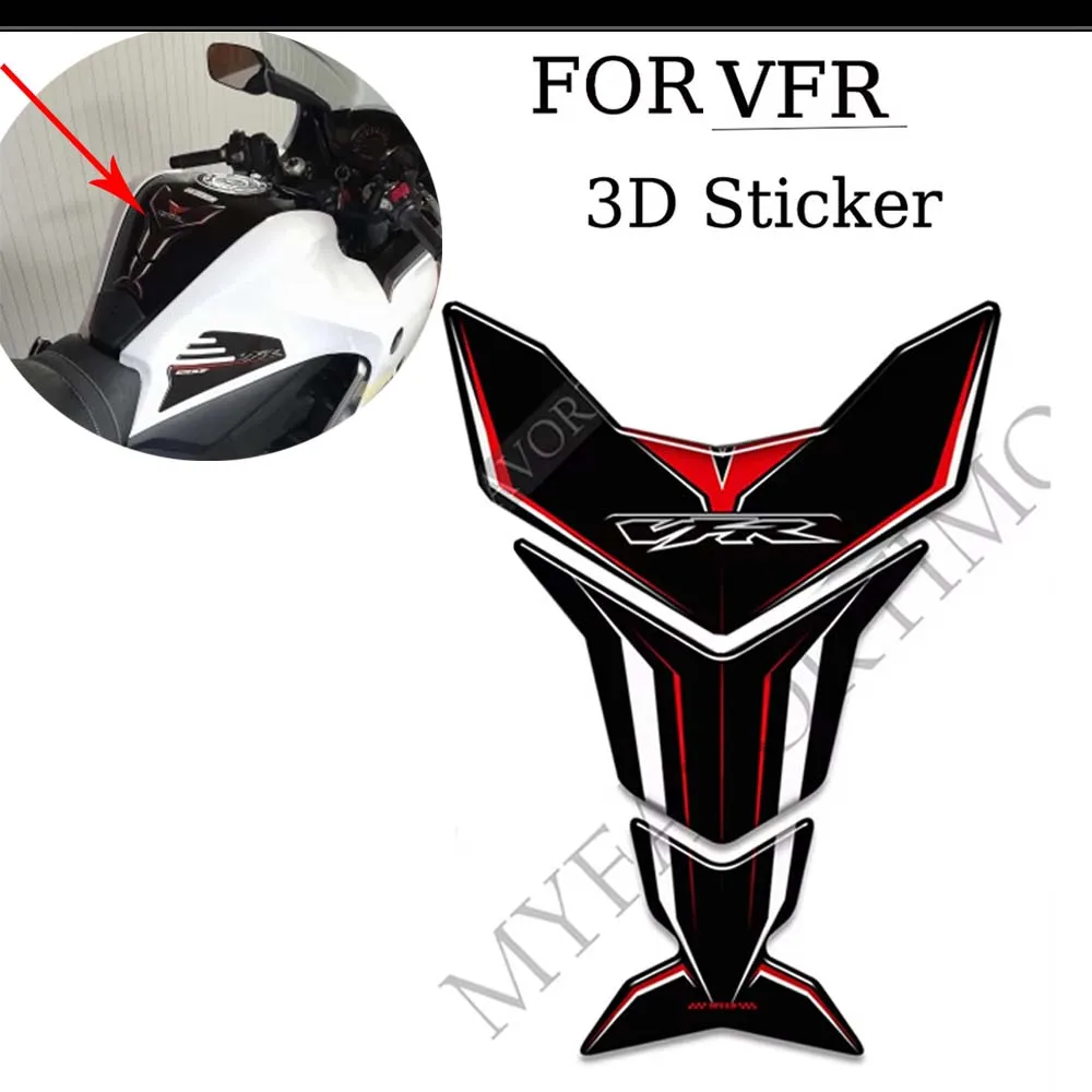 

Motorcycle Tank Pad Stickers Side Grips Gas Fuel Oil Kit Knee Gift box windshield Decals For Honda VFR1200F VFR 1200 F VFR1200