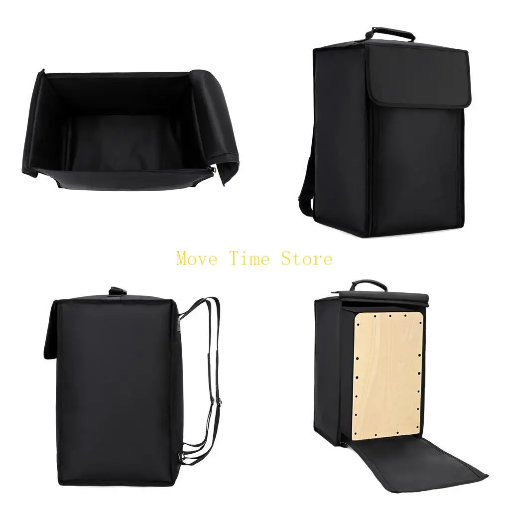 92ME Box Drum Backpack Case, 33 x 33 x 52 Rectangular Carry Bag with Shoulder Carry Harness and Handle for Practice, Lessons and