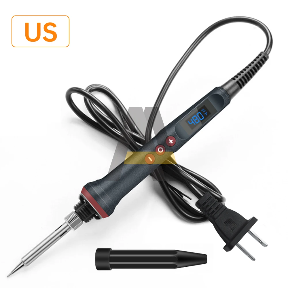 DIY 90W High Power Digital Display LED Soldering Iron Adjustable Temperature Industrial Grade Soldering Tool EU US plug