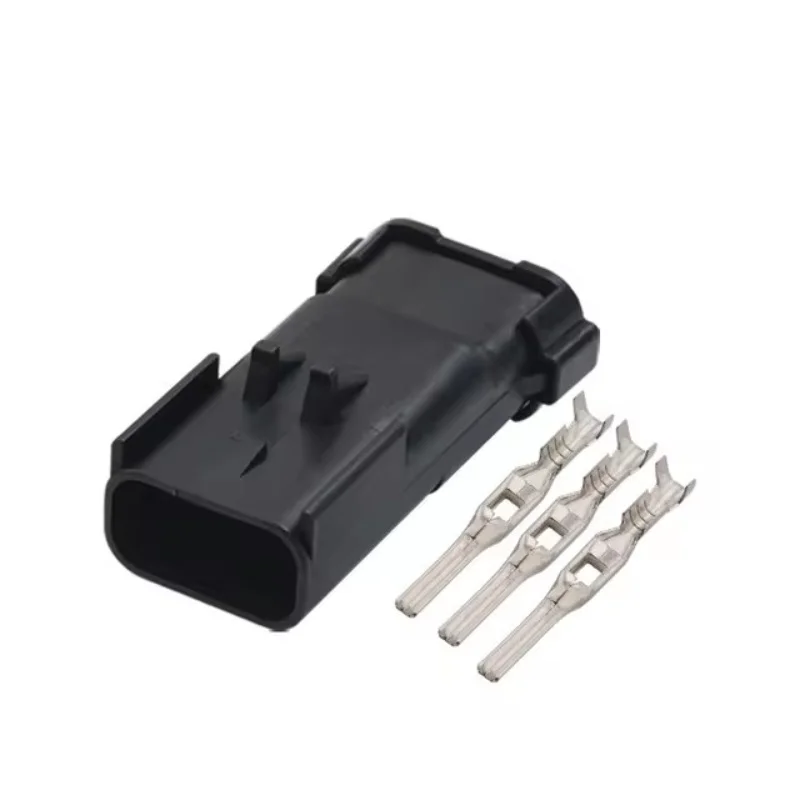 1/5/10/20 Sets 3 Pin FCI Apex 2.8 MM  Black Plugs Auto Male Female Wiring Connector For Buick Regal Delphi 54200312 / 54200308