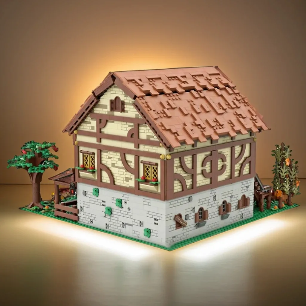 

2979 шт., средневековые штабелируемые MOC, стабильная модель средневековой эпохи, образовательная модель, строительные блоки «сделай сам», игрушки на день рождения, подарок