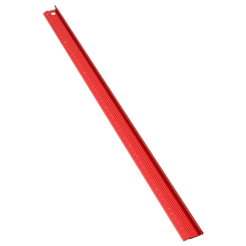 Aluminum Alloy Safety Ruler, Thickened Anti-slip Cutting Ruler for Craft Drawing Advertising Cutting
