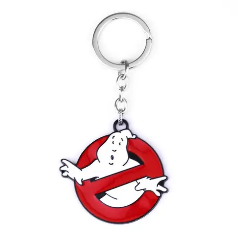 Arrival Ghostbusters Keychain Red Ghostbusters death squads Keyring With Red For Women Men Jewelry Movie Fans Chaveiro