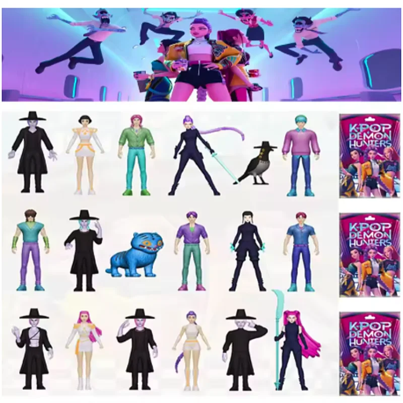 

K Pop Demon Hunters Huntrix Figures Toy Collection - Derpys Tiger Rumi Mira Zoey Sussy - Ornaments for Fans