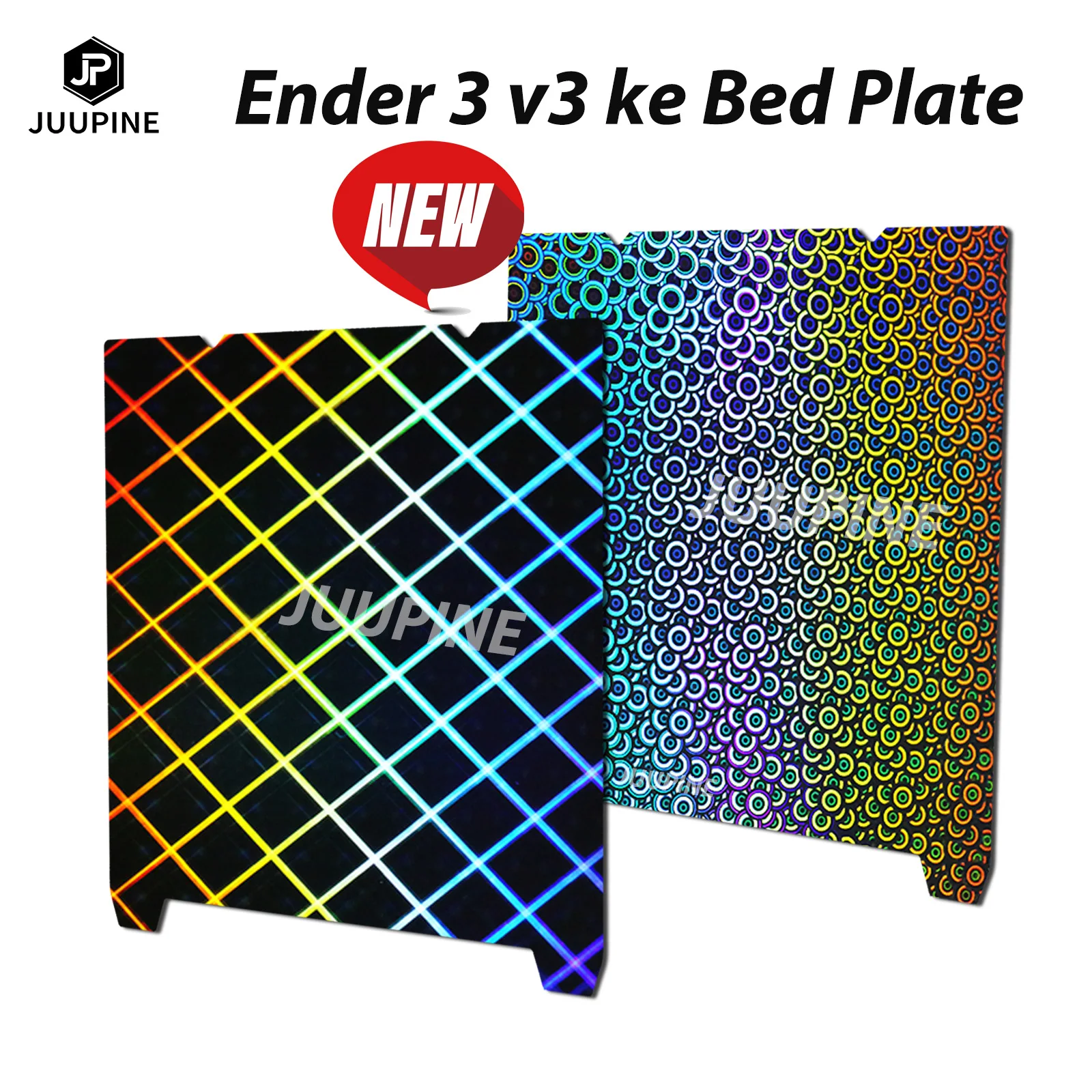 

For Ender 3 V3 Ke Bed Plate 235x235mm Spring Steel Sheet Ender 3 V3 Ke Upgrade Parts Double Side Skynet Kaleidoscope Colorful