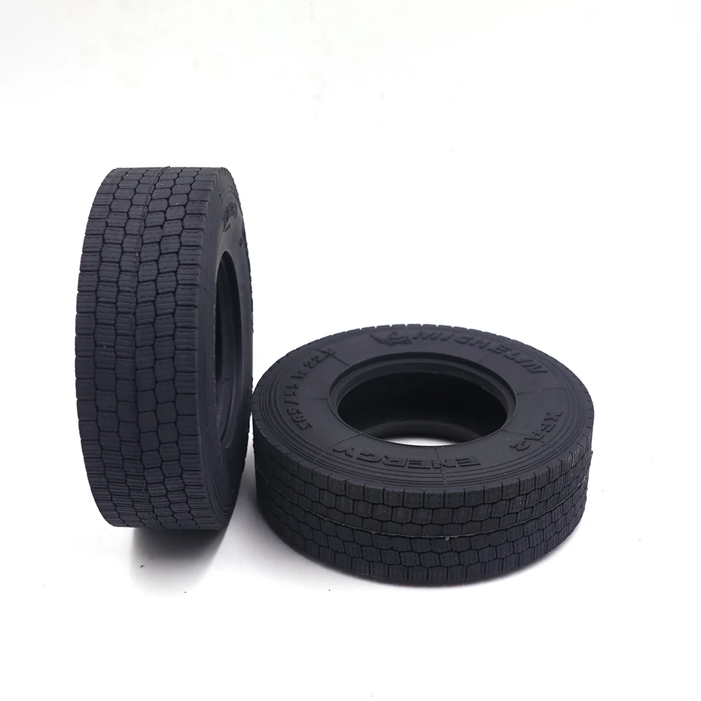 

2Pcs high hardness rubber tire wide tire 28mm For 1/14 Tamiya RC Truck Trailer Scania 770S Actros 3363 Volvo MAN LESU Car Parts