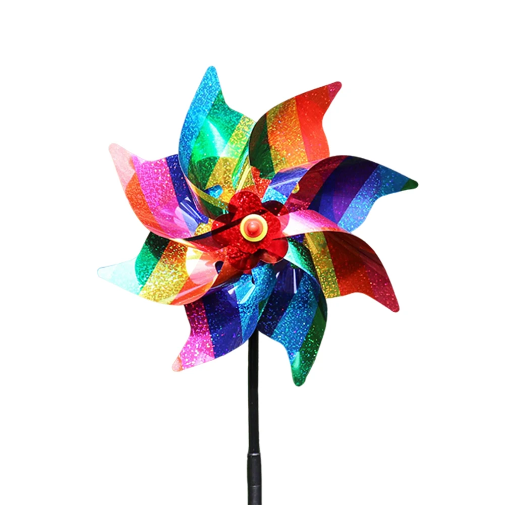 Fruit Garden Reflective Windmills Children Kids Toys Bird-Scaring Wind Spinner Easy Installation Garden Orchard Protection