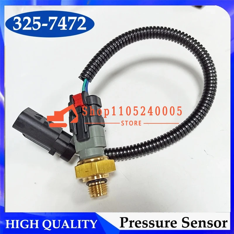 325-7472 Machinery Engine Parts 3257472 Pressure Sensor for E349E Excavator C13 C15 C18 Engine Sensor
