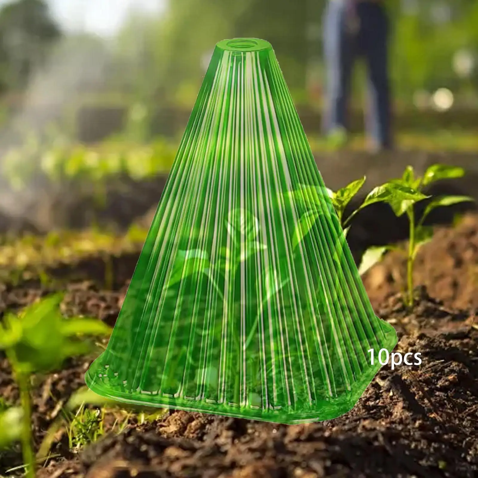 10x Plant Protector Mini Greenhouse Bell Jar Cloches Garden Cloche Garden Plants Nursery Cover for Yard Outdoor Farm Backyard
