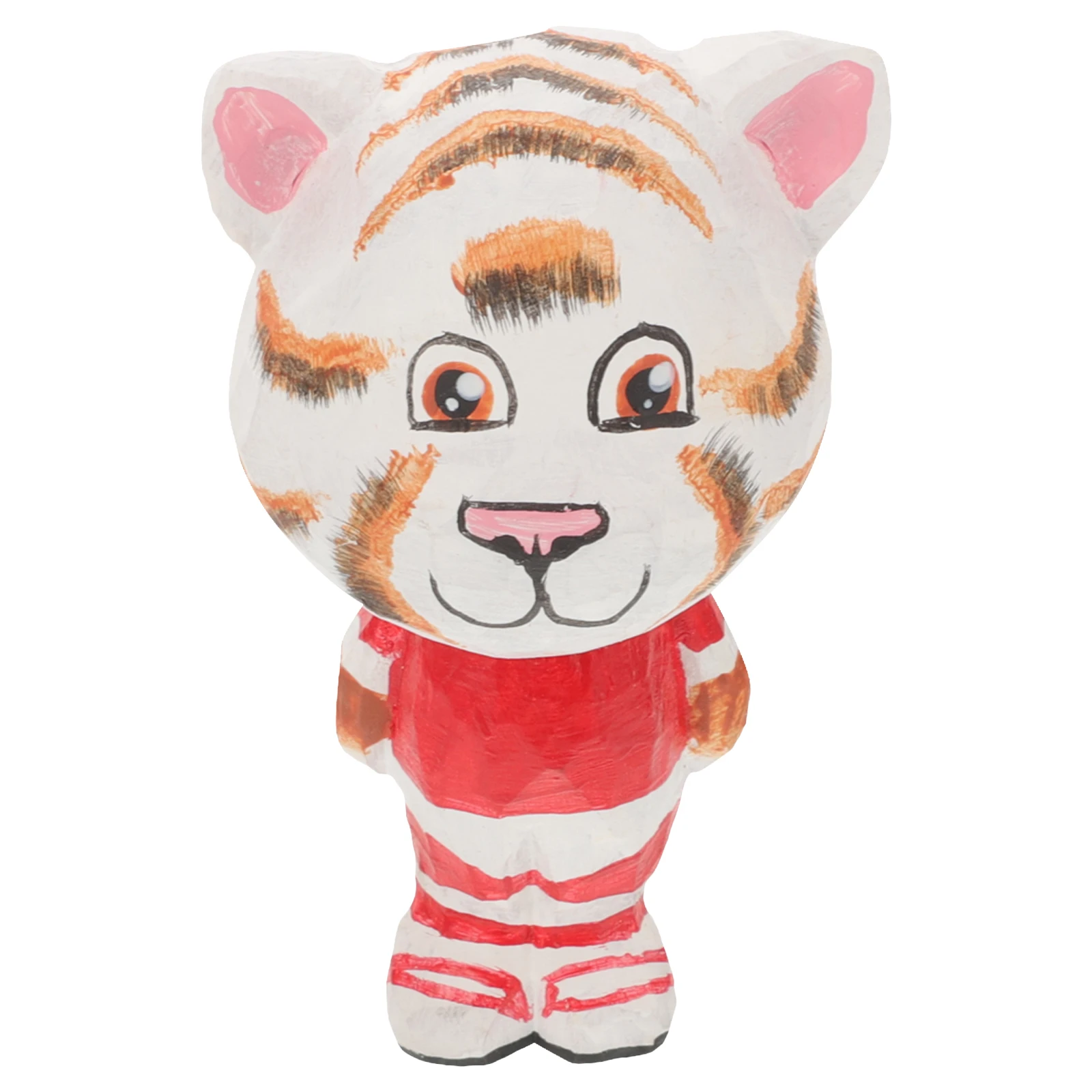 

Wooden Zodiac Tiger Ornaments Figurine Shelf Decoration Desktop Crafts Mini Wood Tiger Statue Birthday Anniversary Gift