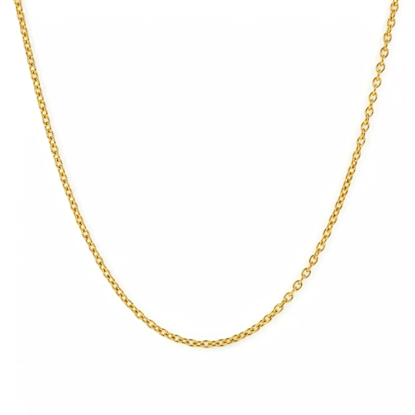 Stainless Steel High Polish Simple Lockbone Chain Unisex Commuter Versatile Non-Fading Basic O-Link Necklace Women's Jewelry
