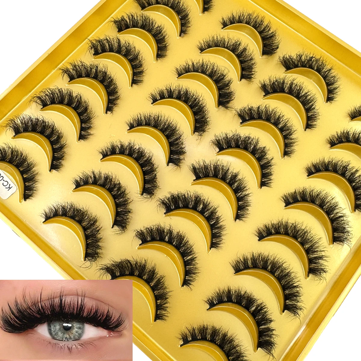 

New 16 Pairs 3D Mink Lashes Bulk Russian Volume Fluffy Natural False Eyelashes Thick Dramatic Mink Eyelashes Wholesale maquiagem