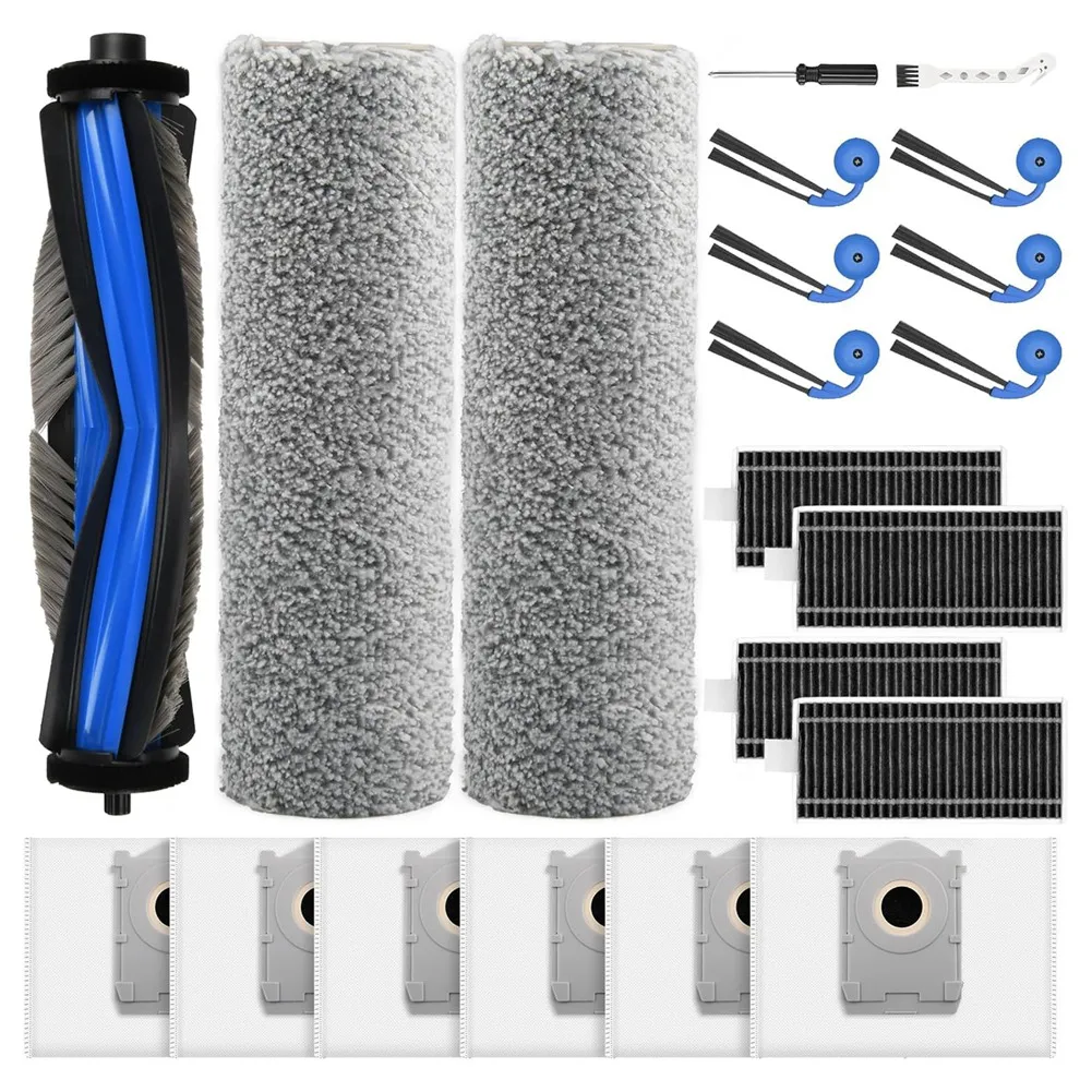 Kit d'accessoires 100 % neuf pour aspirateur robot X9 PRO Omni : brosse principale, brosses latérales, filtre HEPA, chiffon de nettoyage, sacs à poussière