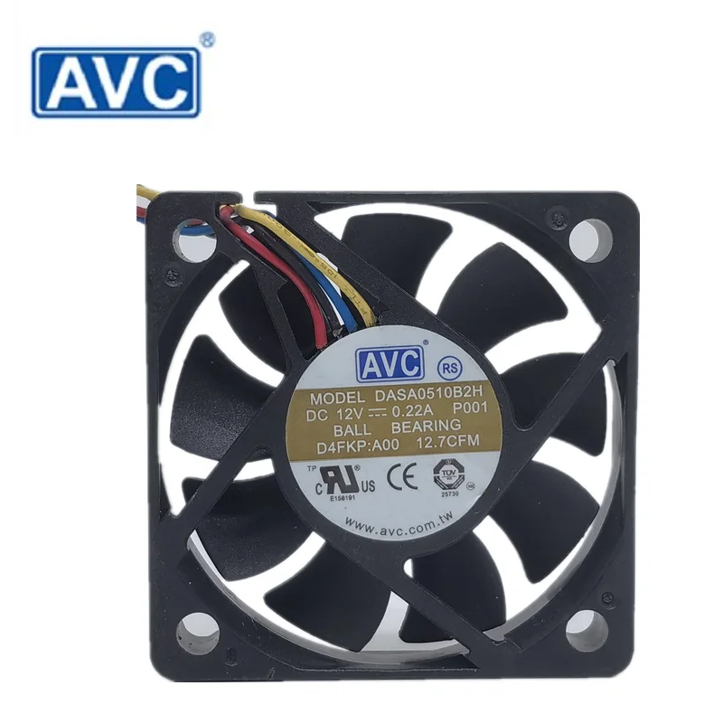 Baru AVC Fan 12V 0,22 A 5015 5cm4 Kawat PWM Pengatur Suhu Kipas Pendingin Diam