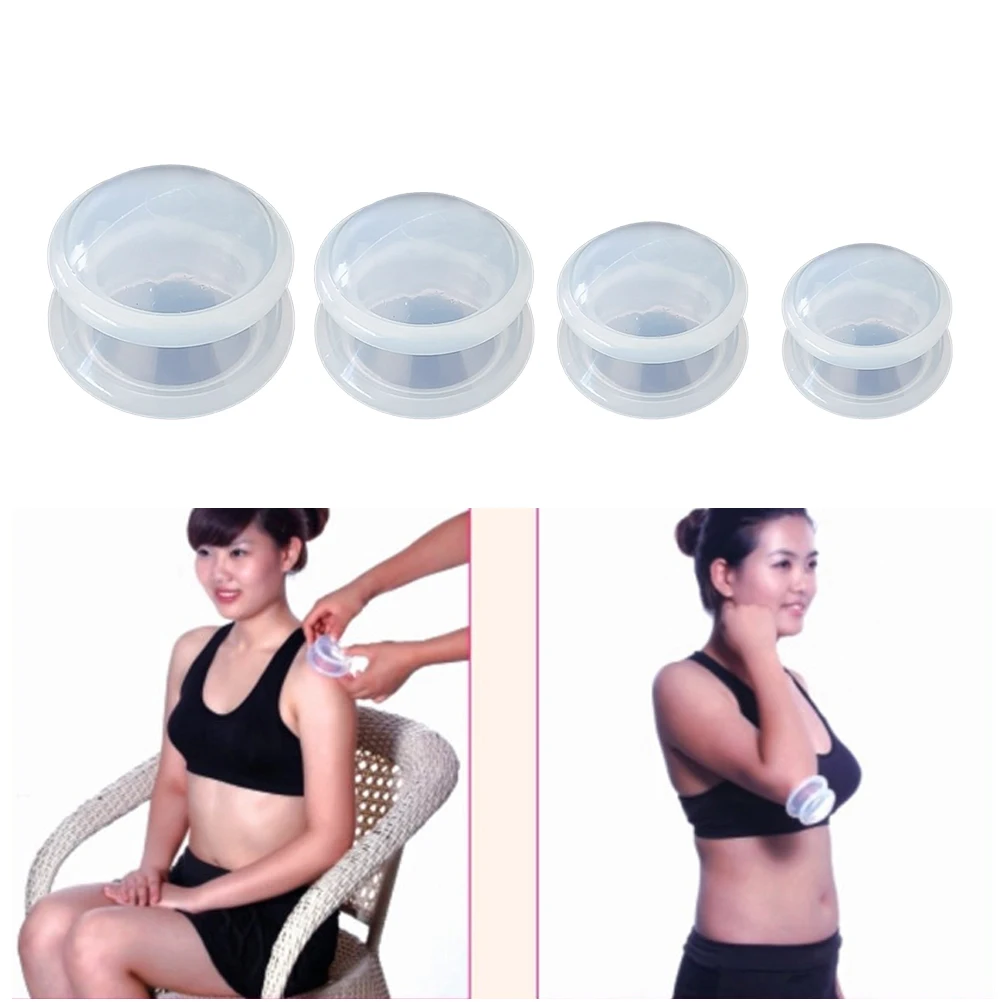 

4 Pcs Cupping Device Silicone Suction Cups Massage Traditional Chinese Therapy Health Care Acupuncture Massager