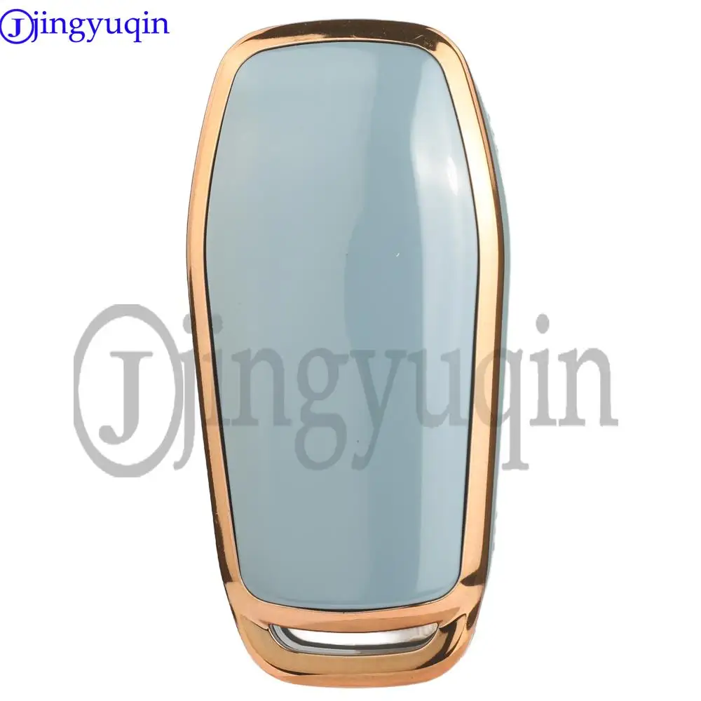 Jingyuqin TPU รีโมทกุญแจรถ Fob สําหรับ Ford Fusion Mondeo Mustang F-150 Explorer Edge 2015 2016 2017 2018 Accessorie