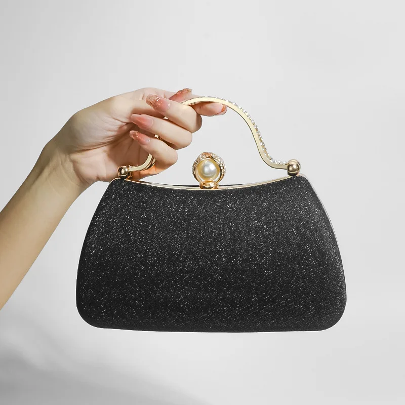 Fashion Versatile Single Shoulder Oblique Span Chain Dinner Bag Unique Hand Carry Small Bag Mouth Gold Bag Women