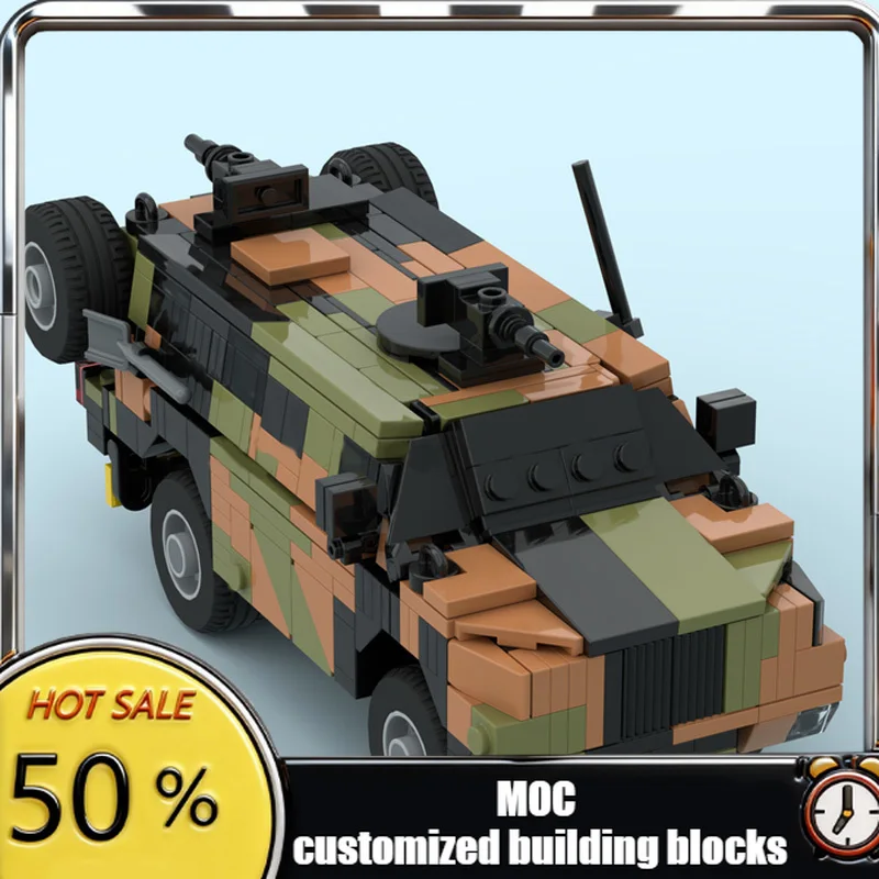 

Набор для сборки боевого танка Bushmaster PMV MOC, 567 деталей, модульный конструктор, креативный дизайн, популярная детская игрушка для самостоятельной сборки, подарок на праздники