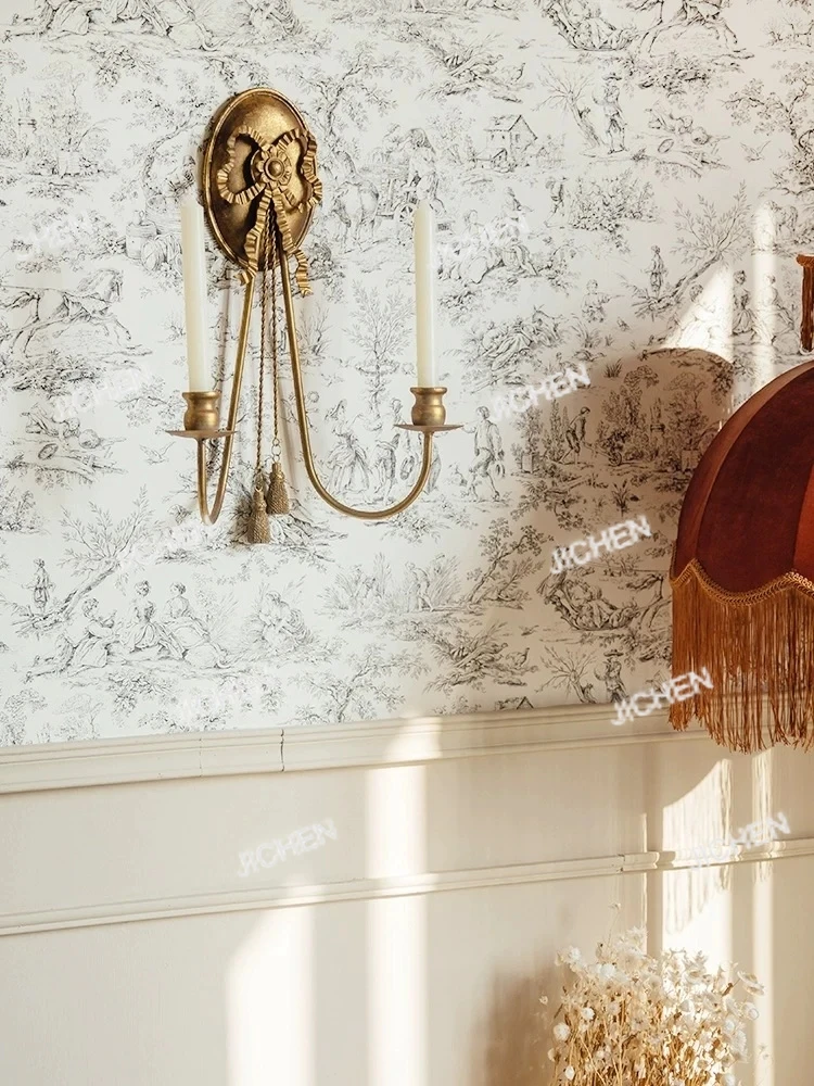 

Farmhouse Gold Double Taper Candle Wall Sconce