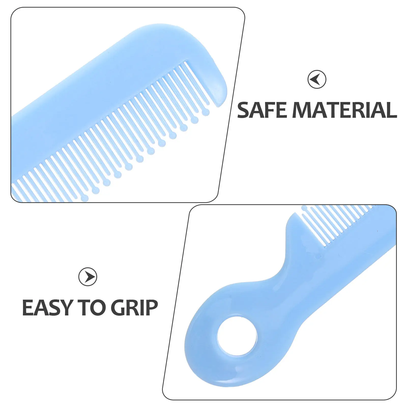 8Pcs Baby Hair Detangler Brush Round Tooth Gentle Scalp Care for Newborn Toddler Fine Hair Daily Grooming Travel Lightweight