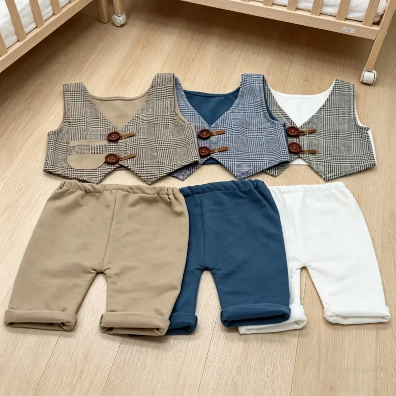 

British Style Infant Photography Outfit Newborn Gentleman Clothing Set Baby Photo Shooting Wear Studio Growth Souvenir Clothes